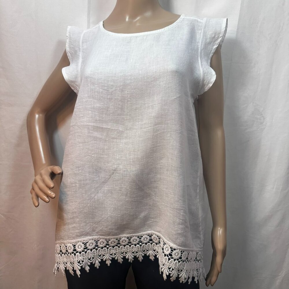 Terzo Millennio White Linen Shell SZ S